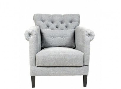 Sessel Club Lounge Designer Stuhl Polster Sofa 1 Sitzer Relax Fernseher Grau